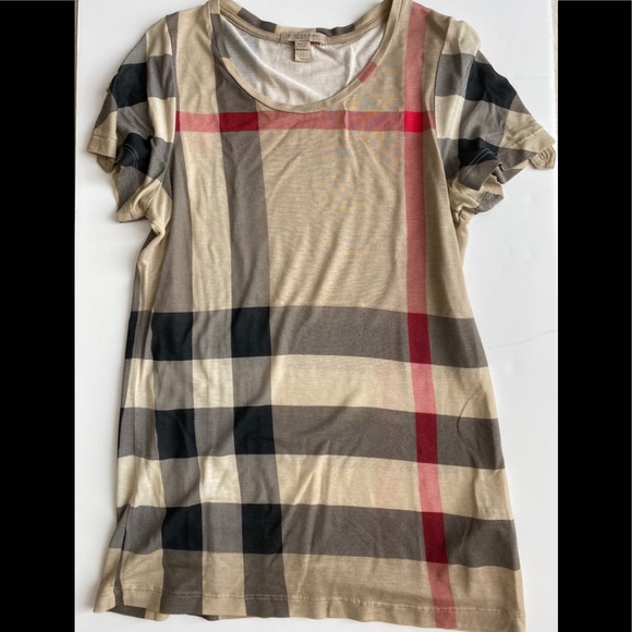 Burberry Tops - Burberry Brit has in plaid tan, red and black top